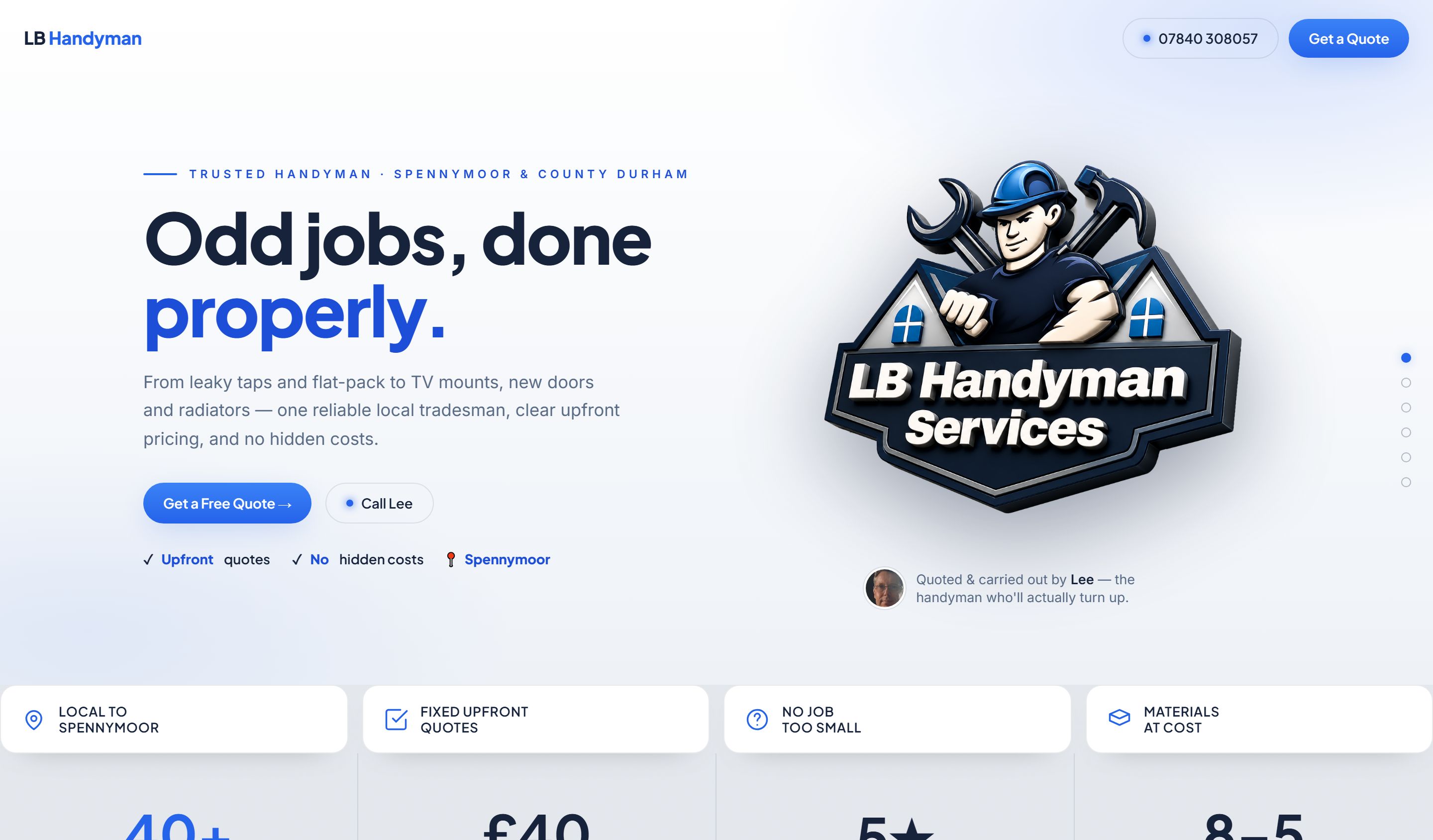 LB Handyman website